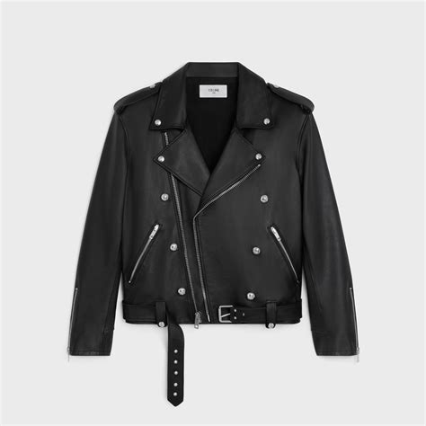 womens celine biker jacket mouton|LOOSE BIKER JACKET IN CALFSKIN .